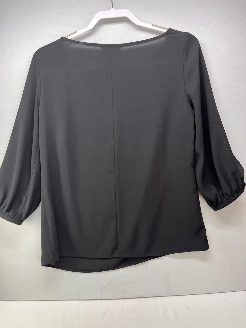 Banana Republic Black Boat Neck 3/4 Sleeve Blouse